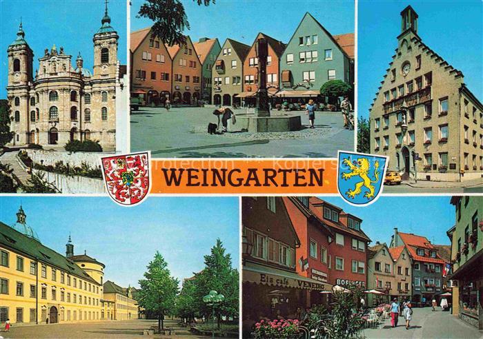 Weingarten Wuerttemberg Basilika Marktplatz Brunnen Rathaus Stadtplatz Strassens