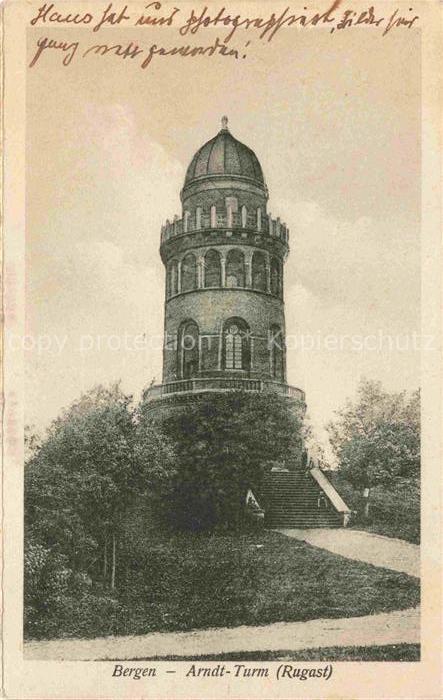 Bergen  RueGEN Mecklenburg-Vorpommern Arndt-Turm Aussichtsturm Treppe Baeume Rug