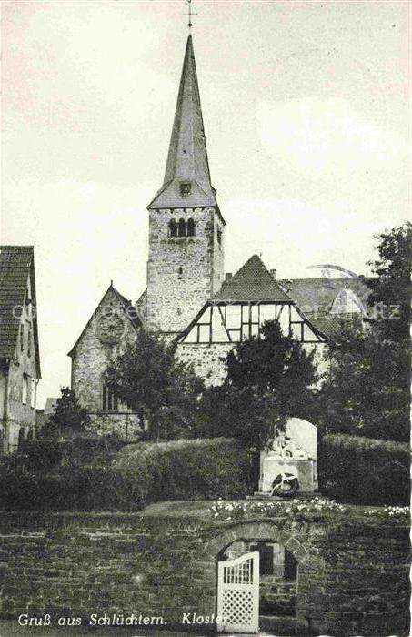 Schluechtern Hessen Kloster Kirche Kirchturm Fachwerkhaus Denkmal Tor Mauer