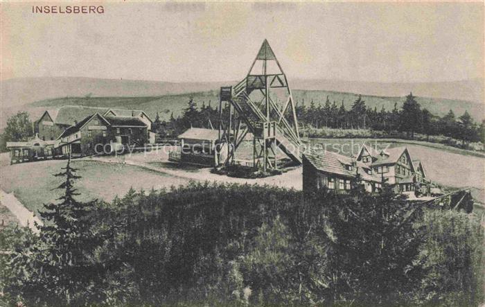 Inselsberg Schmalkalden Thueringen Gipfel Aussichtsturm Berghotel Wald Thueringe