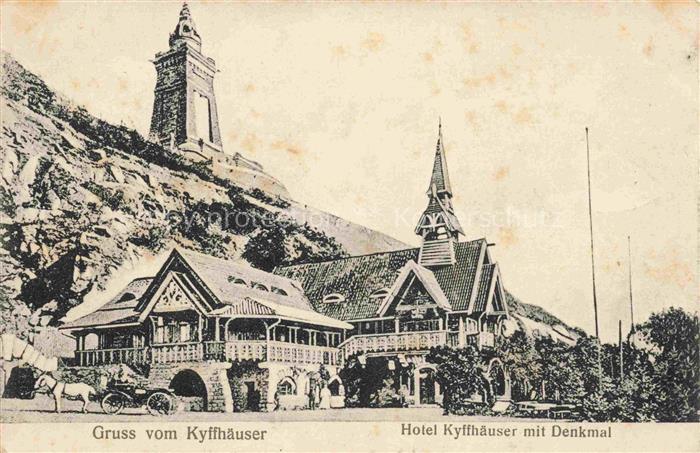 Kyffhaeuser Bad Frankenhausen Thueringen Kyffhaeuser-Denkmal Hotel-Kyffhaeuser T