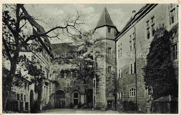 Cadolzburg FueRTH Bayern Schloss-Cadolzburg Jugendheim Schlossturm Innenhof Fach