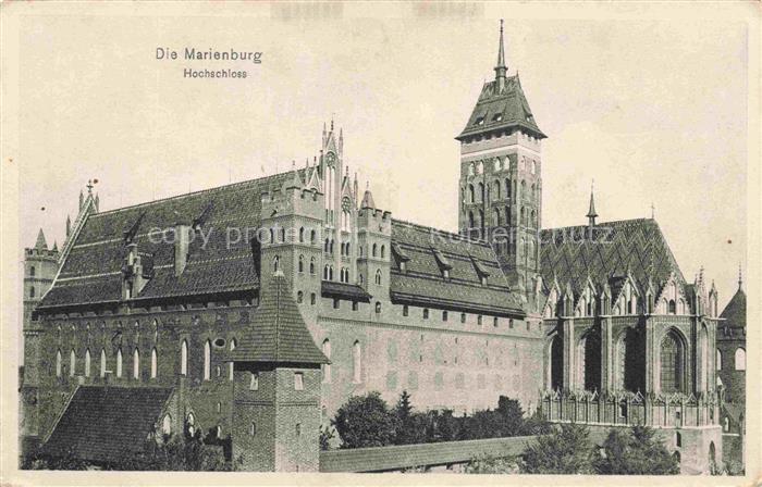 Marienburg Westpreussen MALBORK PL Hochschloss Ordensburg Turm Zinnen Backstei