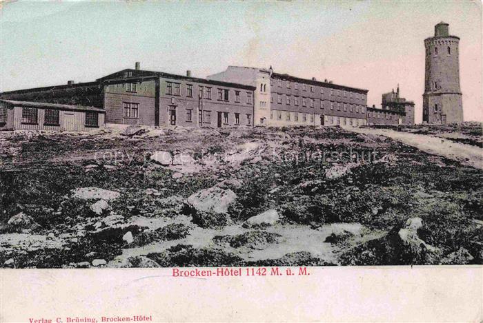 BROCKEN Harz Sachsen-Anhalt Brocken-Hotel Aussichtsturm Harz Gipfel Felsplateau