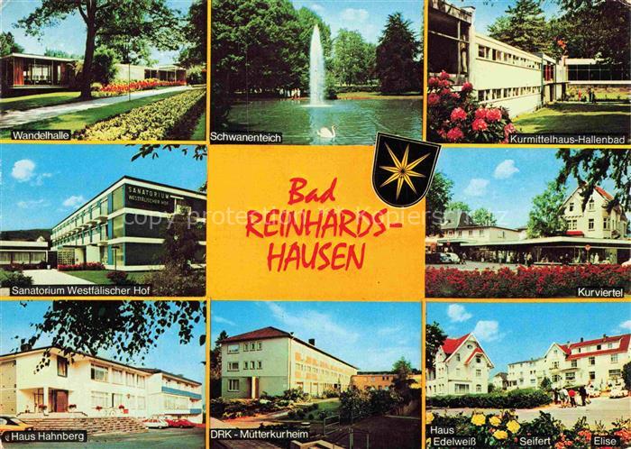 Reinhardshausen Bad Wildungen Hessen Wandelhalle Schwanenteich Springbrunnen Kur