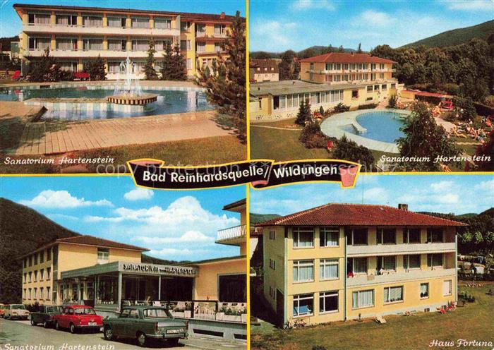 Reinhardshausen Bad Wildungen Hessen Sanatorium-Hartenstein Schwimmbad Springbru