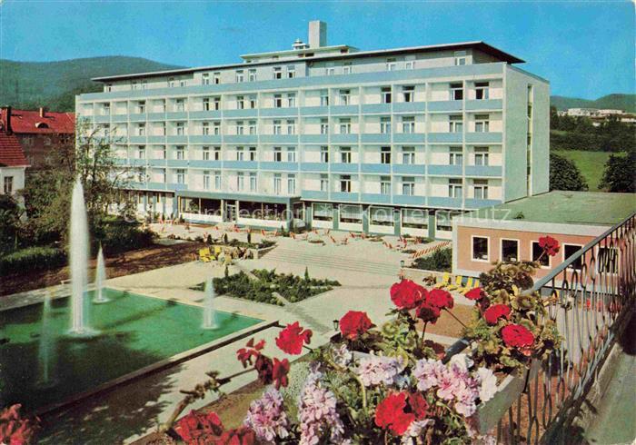 BAD WILDUNGEN Hessen Kursanatorium-Wicker Sanatoriumsgebaeude Springbrunnen Gart