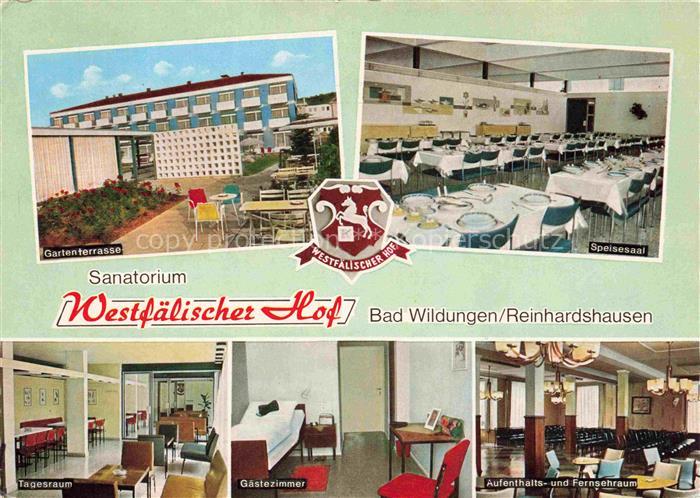 Reinhardshausen Bad Wildungen Hessen Sanatorium-Westfaelischer-Hof Gartenterrass