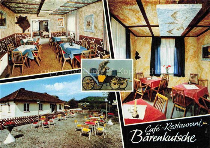 Reinhardshausen Bad Wildungen Hessen Café-Restaurant-Baerenkutsche Gastraum Auss