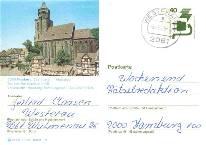 Homberg Efze Bz Kassel Schwalm-Eder-Kreis Hessen Kirche Fachwerkhaeuser Marktpla
