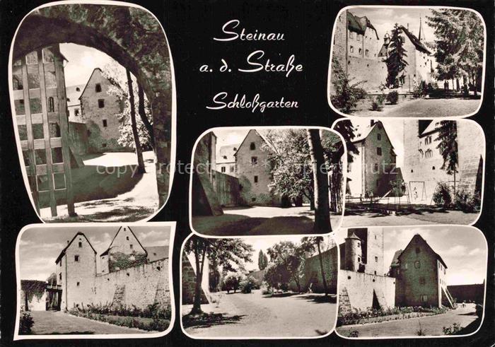 Steinau an der Strasse Kinzigtal Hessen Schlossgarten Schloss Burg Turm Mauer Pa