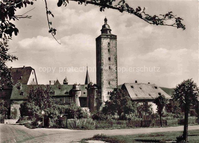 Steinau an der Strasse Kinzigtal Hessen Schloss Turm Burg Fachwerkhaeuser Garten