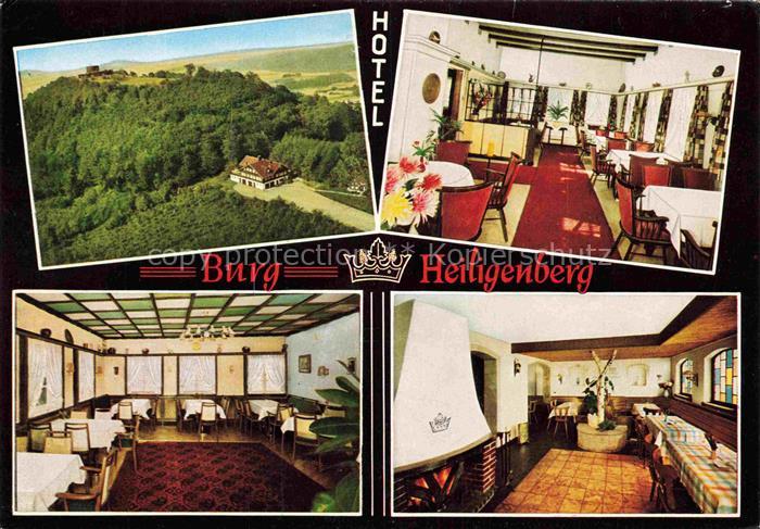Heiligenberg Felsberg Hessen Burg-Hotel Heiligenberg Fliegeraufnahme Restaurant