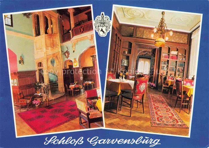 BAD WILDUNGEN Hessen Schloss-Garvensburg Hotel Halle Treppenaufgang Bibliothek W