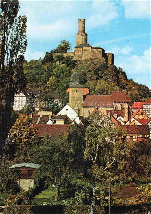 Felsberg Hessen Burg Altstadt Kirche Fachwerkhaeuser Stadtansicht Turm