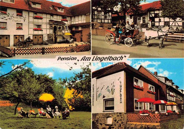 Rengshausen Beisetal Knuellwald Hessen Pension-Am-Lingelbach Kutsche Fachwerk Ga