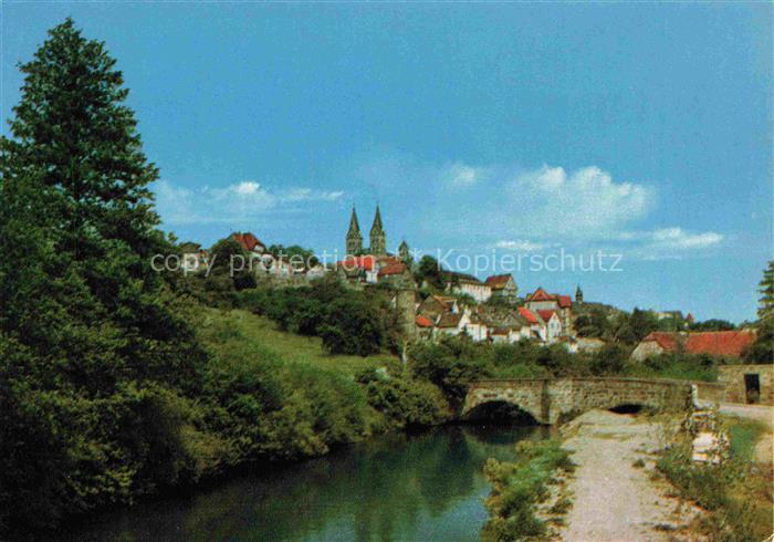 Fritzlar Hessen Dom Stadtkirche Fluss Bruecke Altstadt Panorama Huegel Baeume