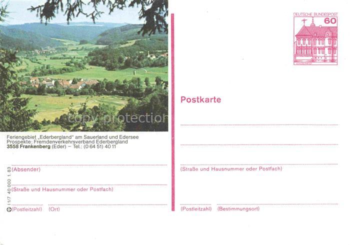 Frankenberg Eder Hessen Ederbergland Edersee Sauerland Landschaft Tal Wiesen Wa