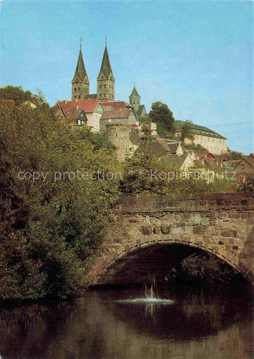 Fritzlar Hessen Malerwinkel Dom Bruecke Eder Kirche Stadtturm Altstadt