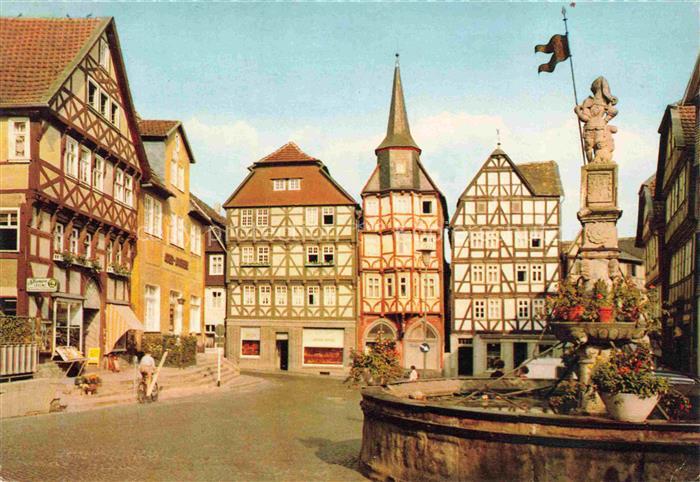 Fritzlar Hessen Markt Rolandsbrunnen Fachwerkhaus Roland Brunnen Altstadt