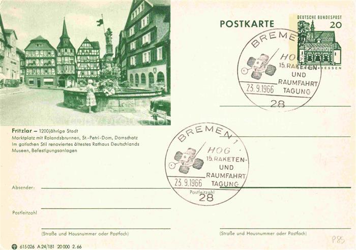 Fritzlar Hessen Marktplatz Rolandsbrunnen St-Petri-Dom Domschatz Rathaus Befesti