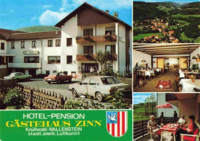 Wallenstein Knuellwald Hessen Hotel-Pension Gaestehaus-Zinn Luftkurort Luftbild