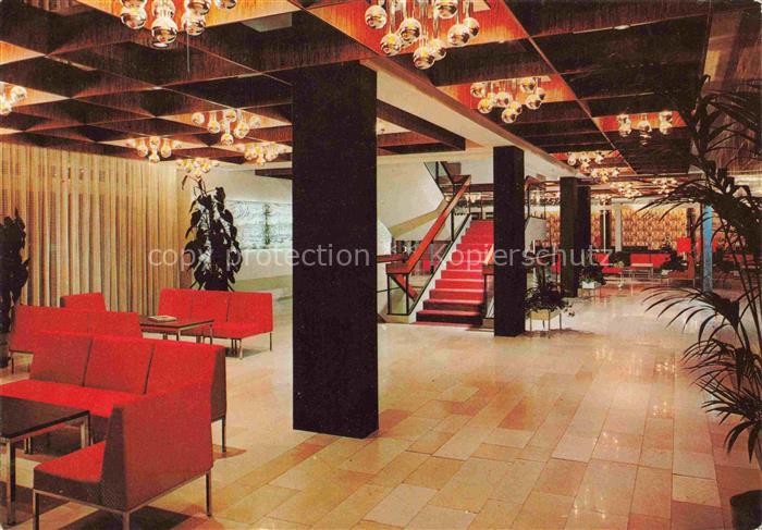 Bad Zwesten Hessen Hardtwaldklinik Lobby Foyer Innenraum Treppe Sofas Pflanzen B