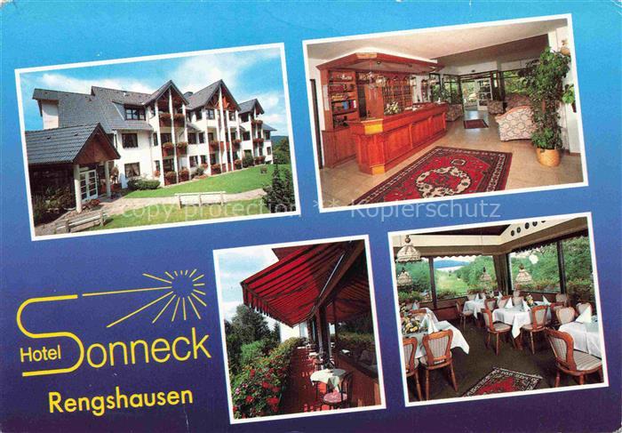 Rengshausen Beisetal Knuellwald Hessen Hotel-Sonneck Hotel Gebaeude Rezeption Re