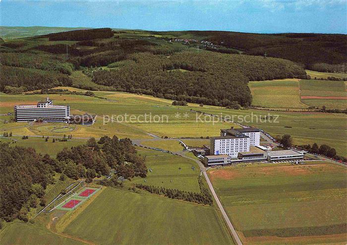 Bad Zwesten Hessen Fliegeraufnahme Hardtwaldklinik Tennisplaetze Felder Wald Kur