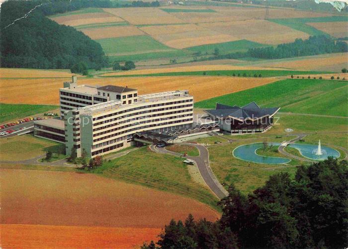 Bad Zwesten Hessen Fliegeraufnahme Hardtwaldklinik Kurgebaeude Fontaene Teich Fe