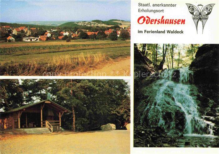 Odershausen Bad Wildungen Hessen Ortspanorama Wasserfall Helenental Wald Unterst