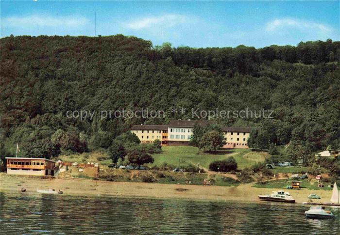 Waldeck Edersee Hessen Jugendherberge Edersee Segelboote Strand Wald Hotel Stau