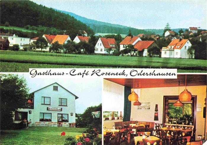 Odershausen Bad Wildungen Hessen Gasthaus Café-Roseneck Dorf Huegel Gastraum Ter