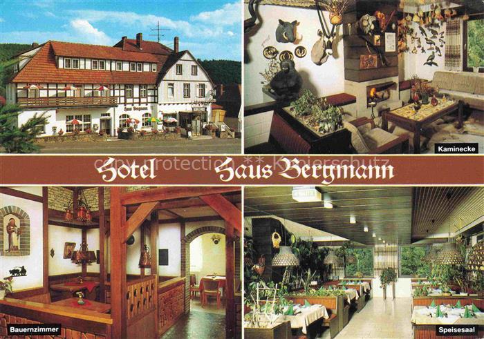 Hemfurth-Edersee Edertal Hessen Hotel-Haus-Bergmann Speiserestaurant Fachwerkhau