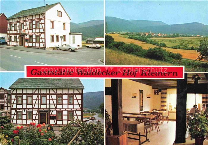 Kleinern Edertal Waldeck Hessen Waldecker-Hof Gaststaette Fachwerkhaus Panorama