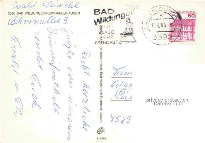 Reinhardshausen Bad Wildungen Hessen Muetterheim-DRK Kurpark Wandelhalle Badehau – Bild 2