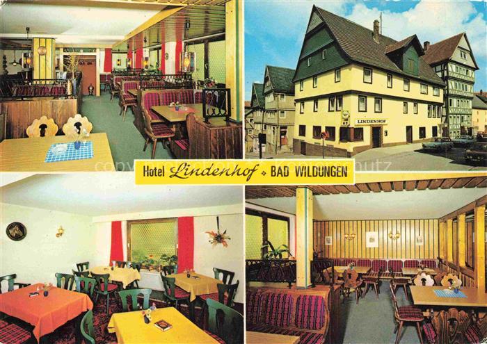 BAD WILDUNGEN Hessen Hotel-Lindenhof Gaststube Fachwerk Speisezimmer Lindenhof-S