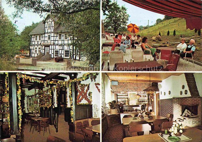 Reitzenhagen Bad Wildungen Hessen Café-Wickenhof Fachwerkhaus Terrasse Gaststube