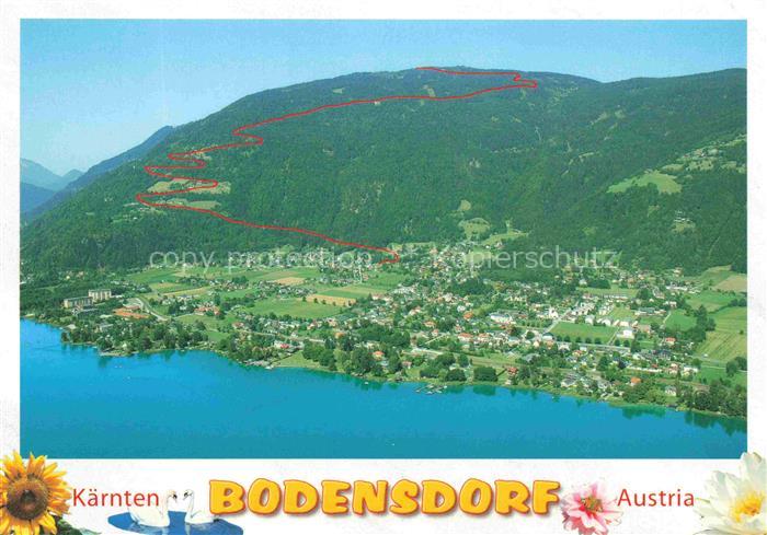 Bodensdorf Ossiacher See Kaernten AT Luftbild Gerlitzenstrasse Ossiacher-See Ber