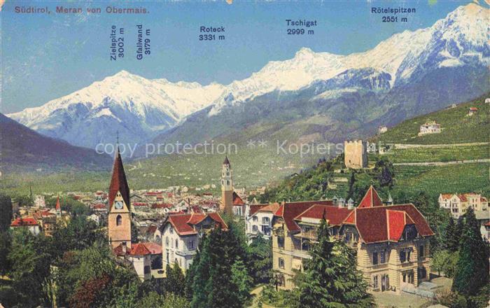 Saltaus MERANO Suedtirol IT Obermais Zielspitze Gfallwand Roteck Tschigat Roetel