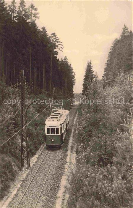GOTHA  Thueringen Thueringer-Waldbahn Strassenbahn Wald Schienen Fahrdraht DDR