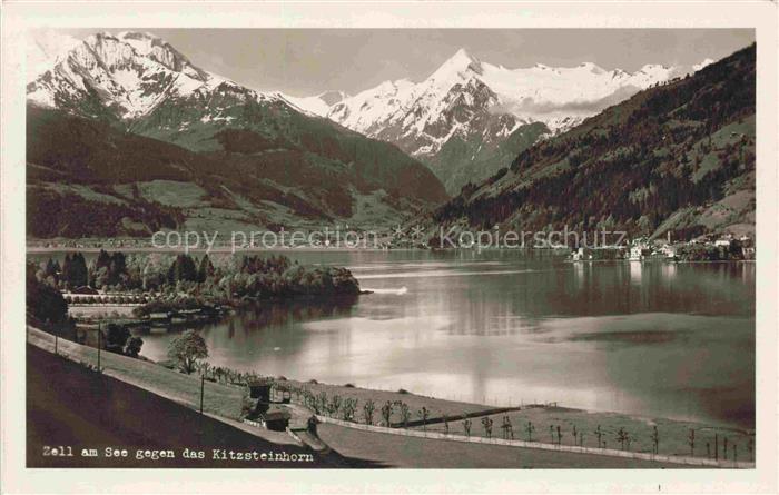Zell See AT Zeller-See Kitzsteinhorn Schmitten-Hoehebahn Bergpanorama Schnee See
