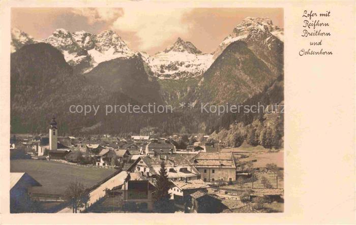 Lofer Pinzgau-Pongau AT Reifhorn Breithorn Ochsenhorn Stadtpanorama Kirche Berge