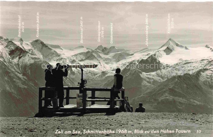 Schmittenhoehe 2000m Zell am See AT Schmittenhoehe Hohe-Tauern Fernrohr Aussicht