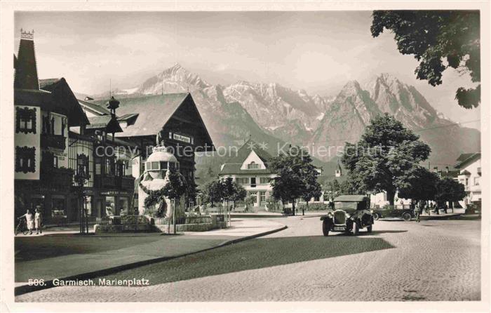 GARMISCH-PARTENKIRCHEN Bayern Marienplatz Garmisch Bayerische-Alpen Zugspitze Br