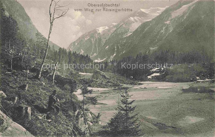Kuersingerhuette 2558m Grossvenediger AT Obersulzbachtal Bergtal Bach Wald Ficht