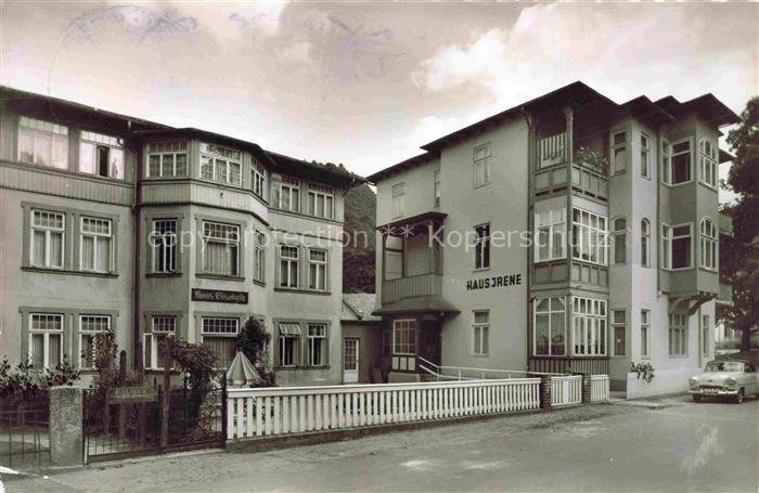 BAD HARZBURG Niedersachsen Haus-Elisabeth Haus-Irene Pension Villa Strassenansic