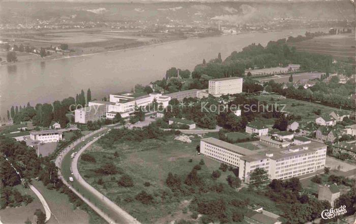 BONN Rhein Bundeshaus Presse-Informationsamt Rhein Fliegeraufnahme Parkanlage Ve