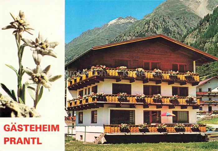 Rechenau Soelden Tirol AT Gaesteheim-Prantl Edelweiss Balkon Blumen Berge oetzta