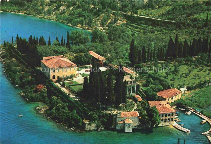 Garda Lago di GardaVerona Veneto IT Punta-San-Vigilio Villa Zypressen Bootshafen